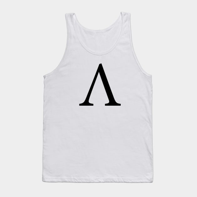 Black Lambda Tank Top by lolosenese